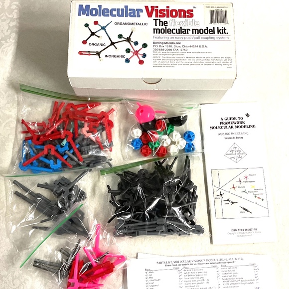 Molecular Visions the Flexible molecular model kit ##1A.  119 pieces. - Picture 1 of 3